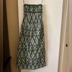 Mango Strapless Embroidered Dress